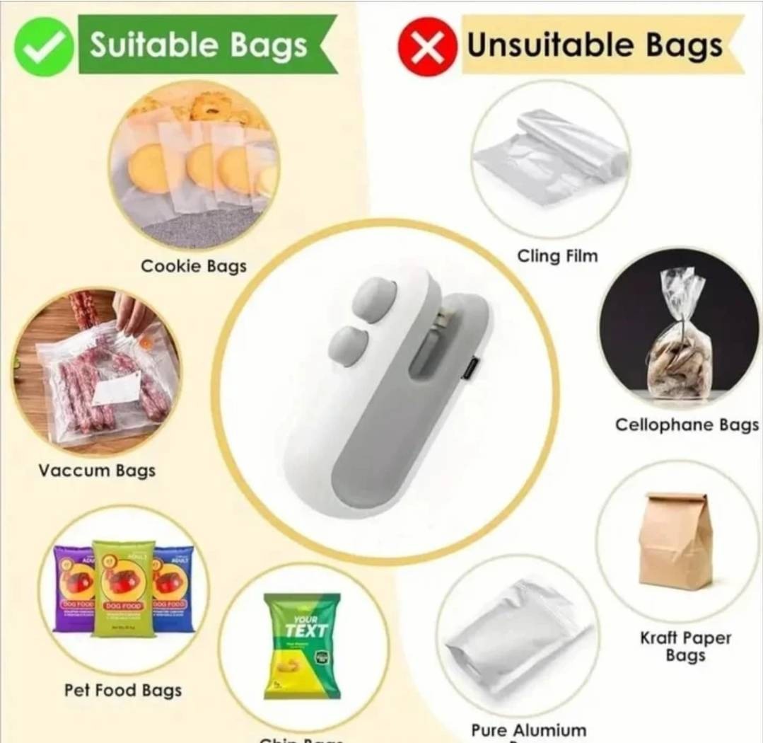 Mini portable rechargeable packet sealer - Townway product image 3
