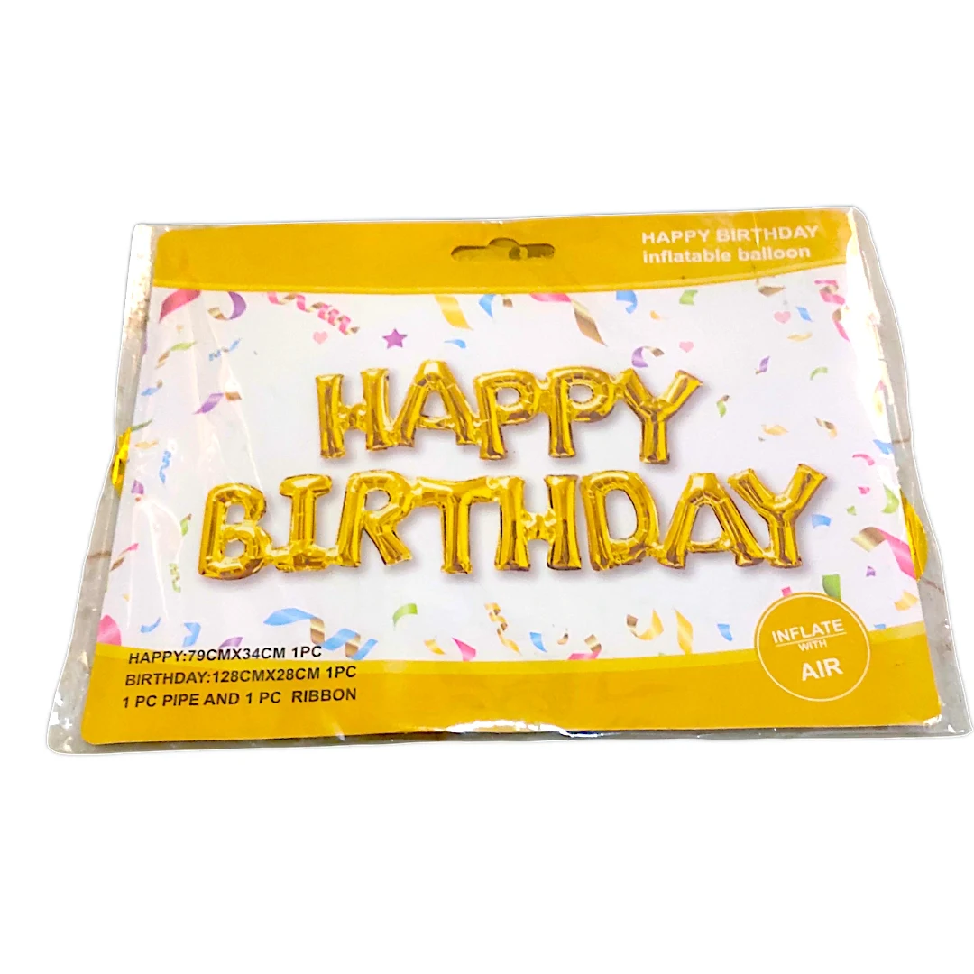 T10-Happy Birthday Foil Balloon Banner   | Air Fillable - Townway product image 5