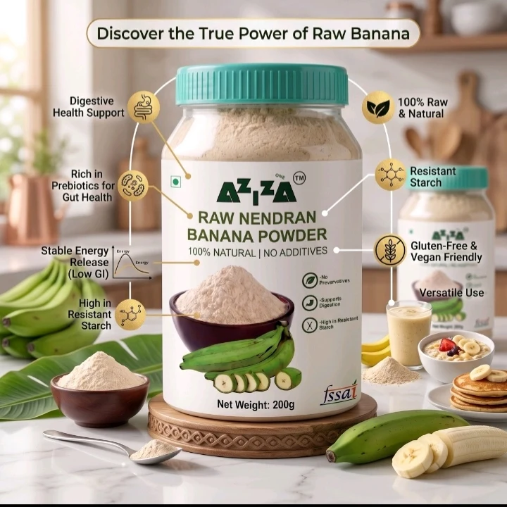 Azizaone's Raw Nendran Banana powder 200g - Townway product image 4