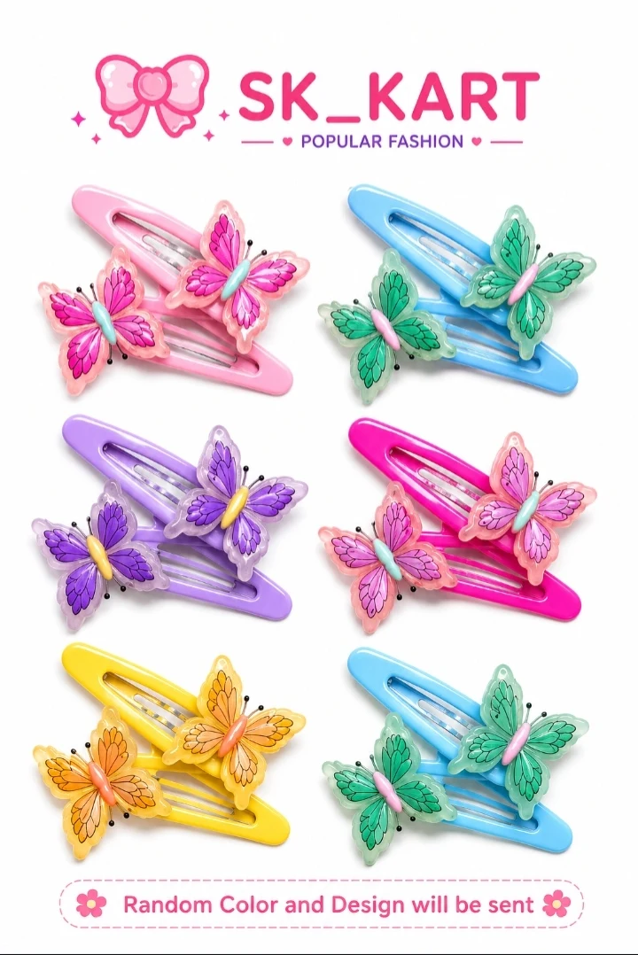 Kids Cute Tic Tac Hair Clips Set of 6 - Townway product image 3