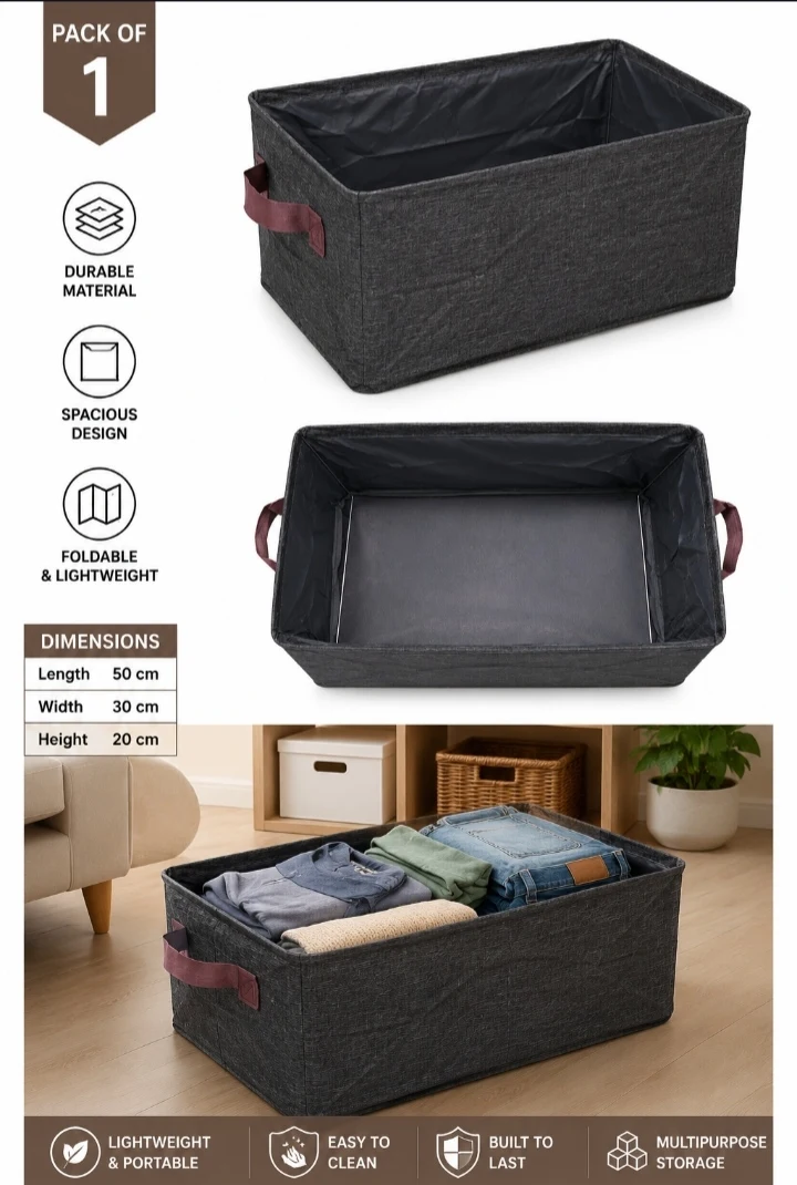 Foldable Storage Box with Handles - Townway product image 3
