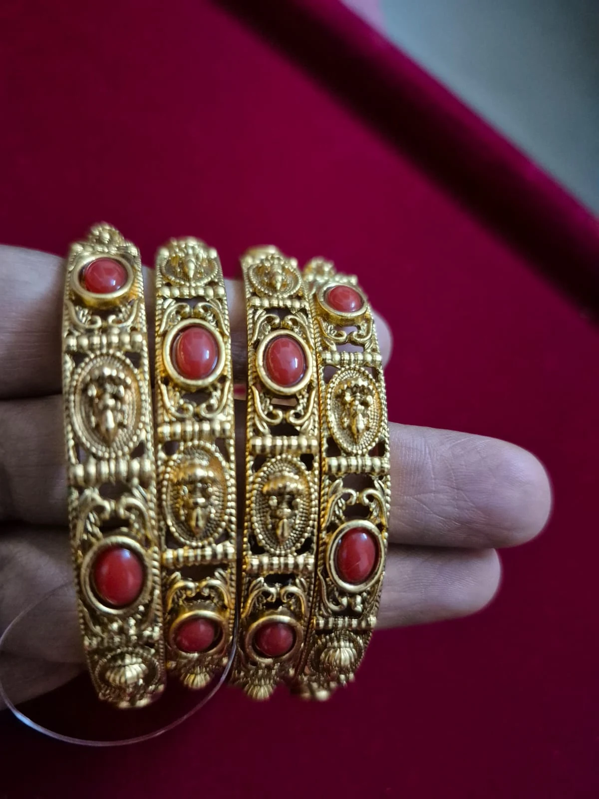 Ruby Stone kundan 4 Bangles - Townway product image 1