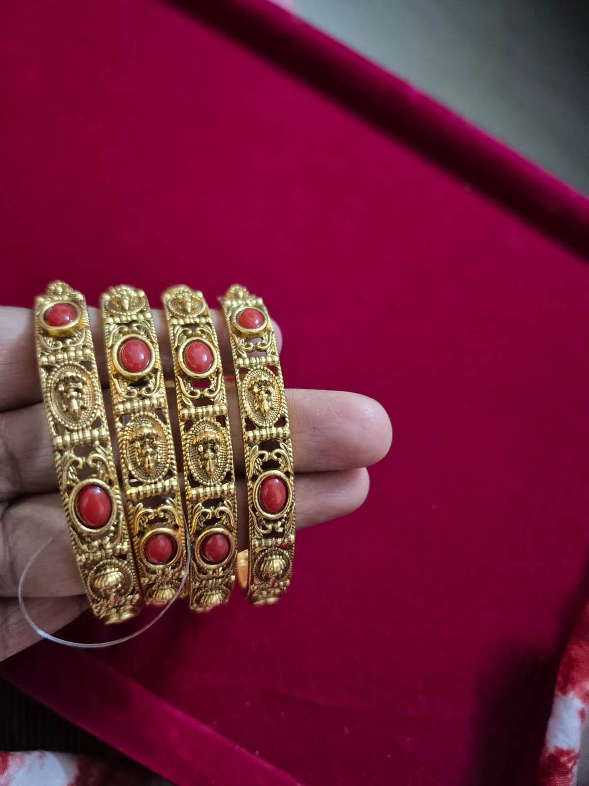 Ruby Stone kundan 4 Bangles - Townway product image 2