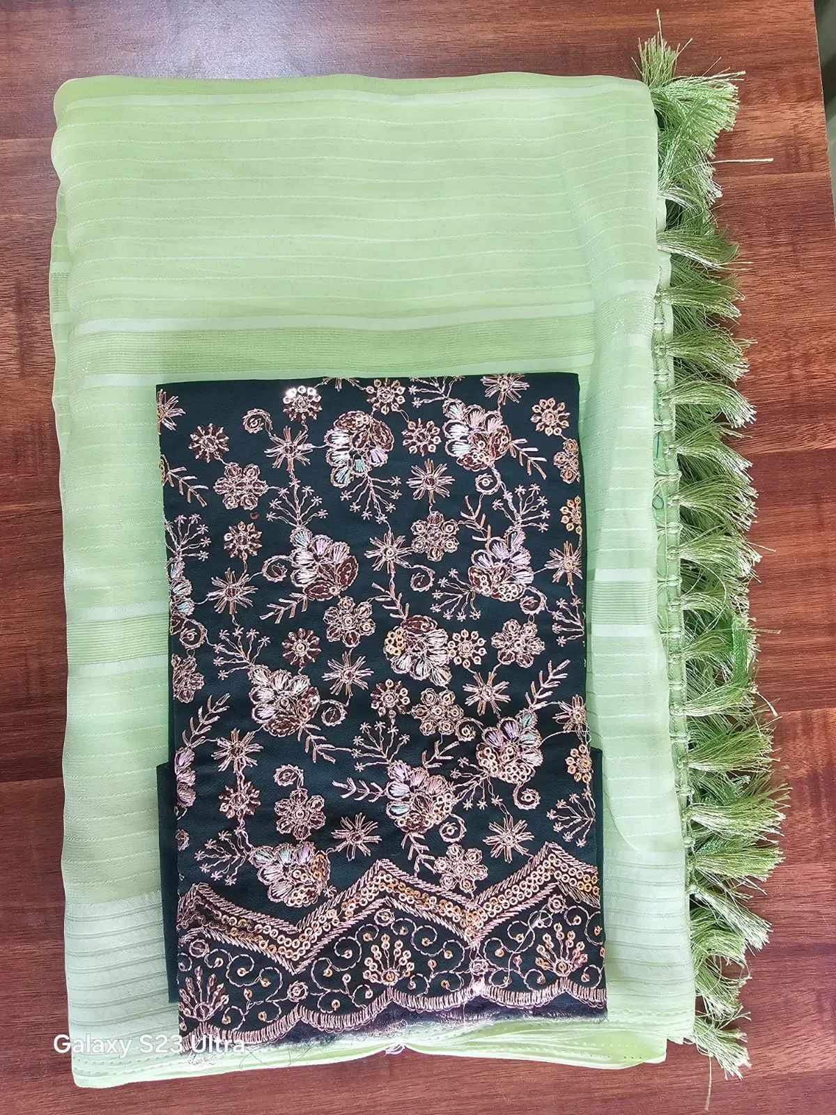 Kantara organsa tissue saree with blouse - Townway product image 2