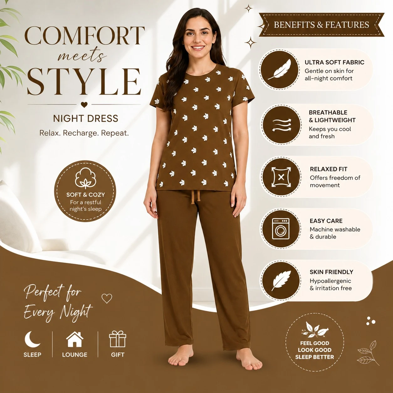 Premium Quality Nighty Suit Set - Townway product image 3