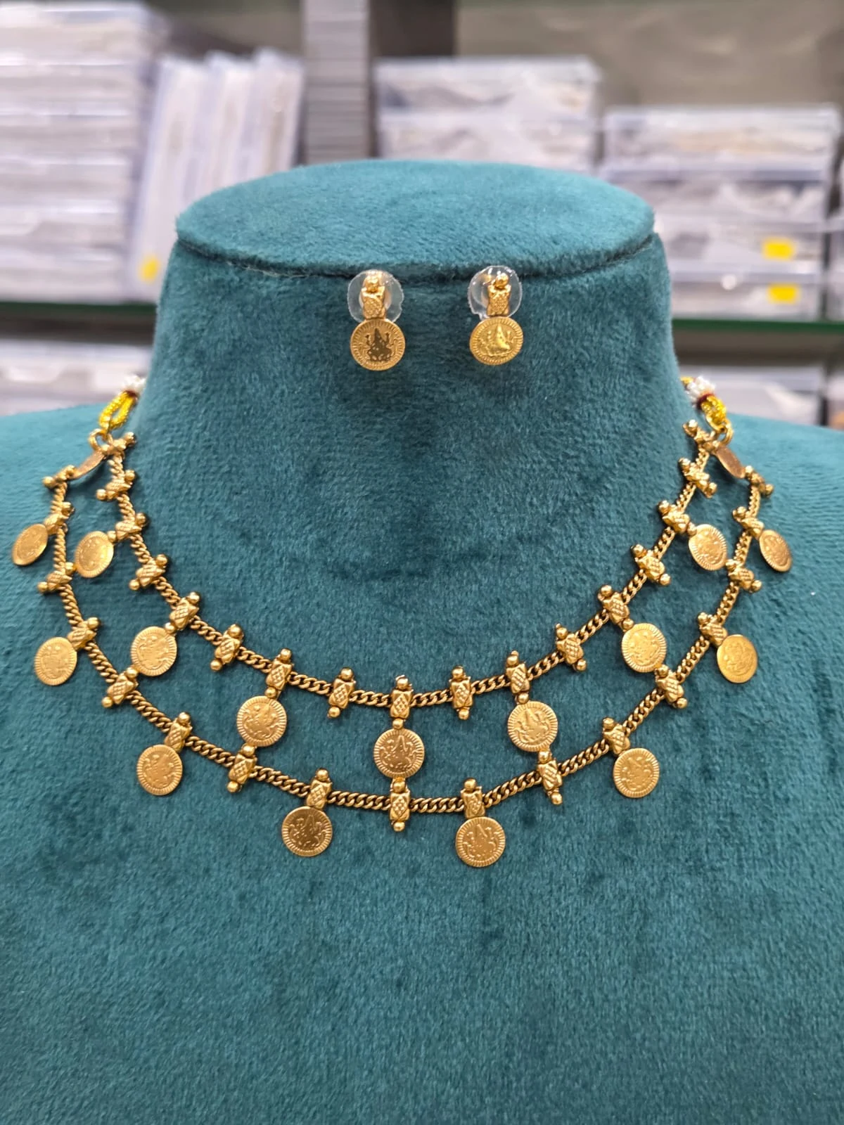 Fancy Kasu Mala Necklace with Earring Set - Townway product image 1