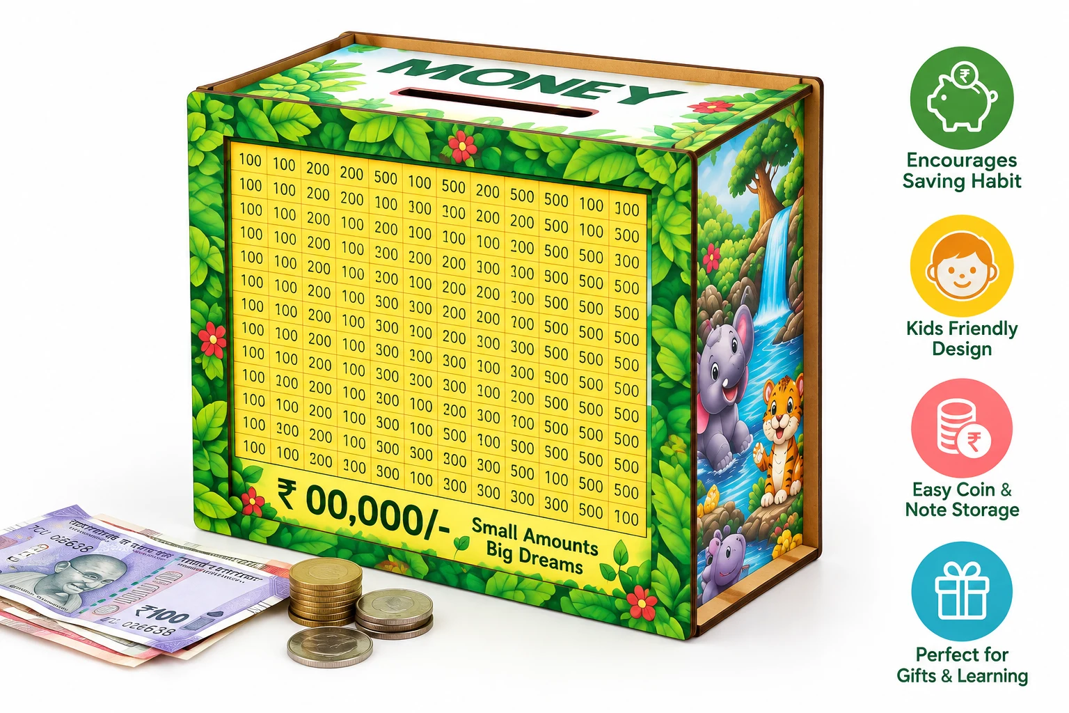 Kids Money Saving Box – Jungle Theme - Townway product image 1