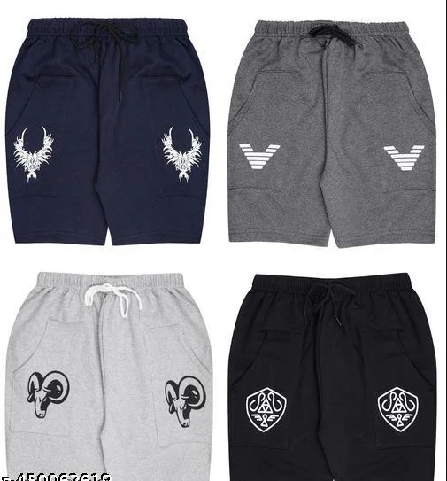 Multicolour Cotton Kids Shorts Pack of 4 - Townway product image 1