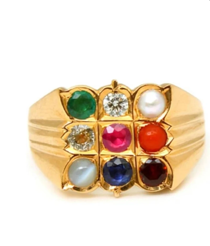Panchalogam Impon Navaratna Stoned Ring - Townway product image 1