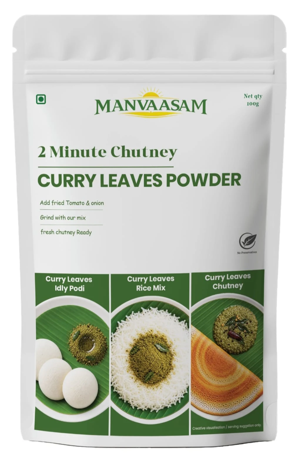 Manvaasam Curry Leaves Powder 100gm - Townway product image 1