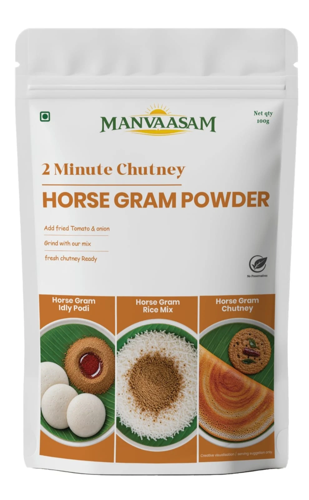 Manvaasam Horse Gram Powder 100gm - Townway product image 1