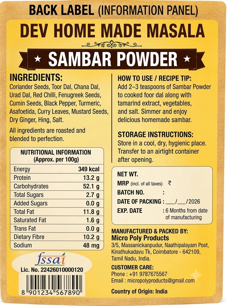 Sambar Powder 100 gms - Townway product image 2