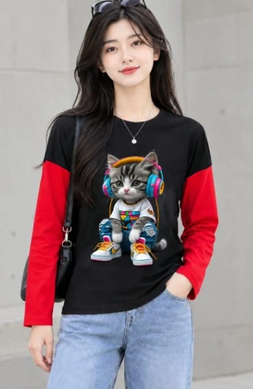 Womens Chest Print Tshirt - Townway product image 1