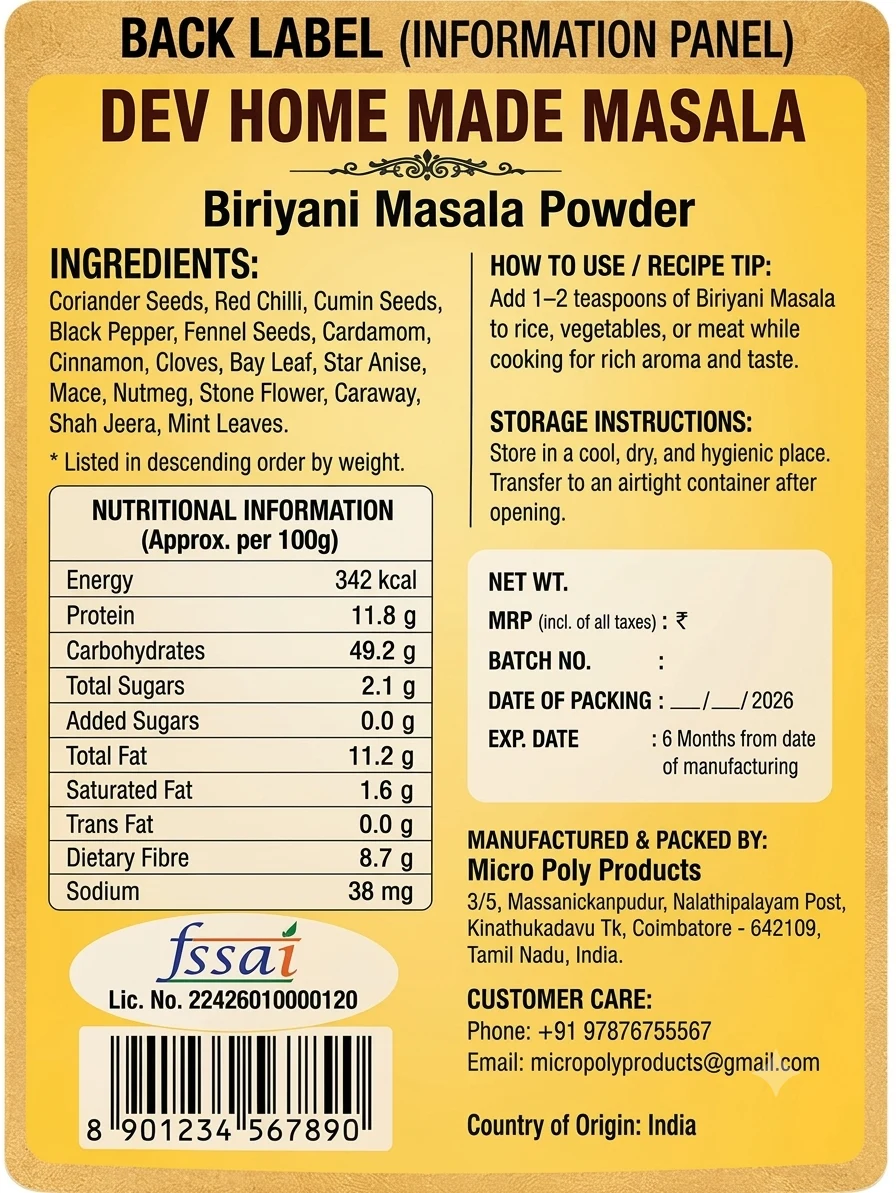 Briyani Masala 100 gms - Townway product image 2