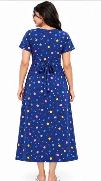 Women Cotton Printed Zipless Feeding Nighty - Townway product image 2