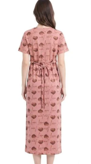 Women Cotton Printed Zipless Feeding Nighty - Townway product image 2