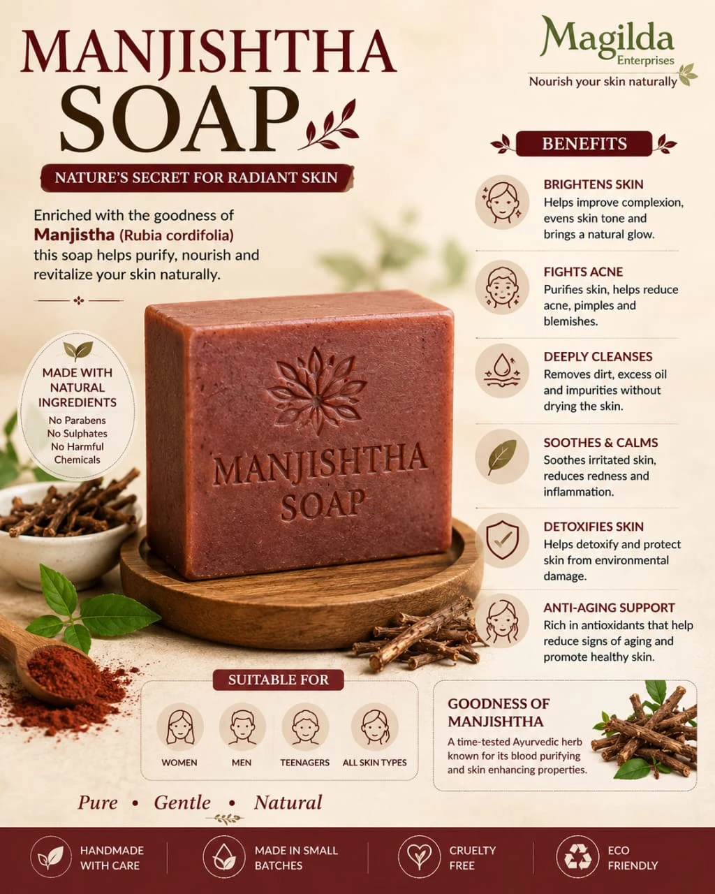 Manjistha Soap 100gm - Townway product image 1