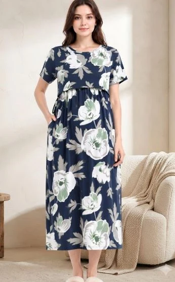 Womens cotton Printed Maternity Nighty - Townway product image 1