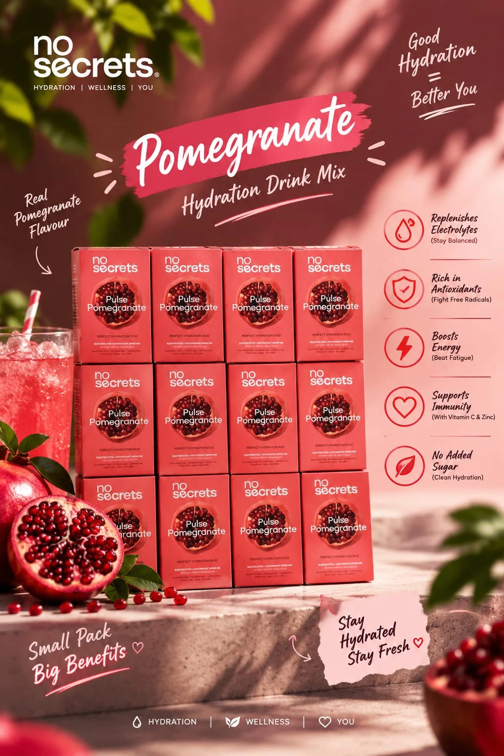 Nutrizone Pomegranate Hydration Drink - Townway product image 1