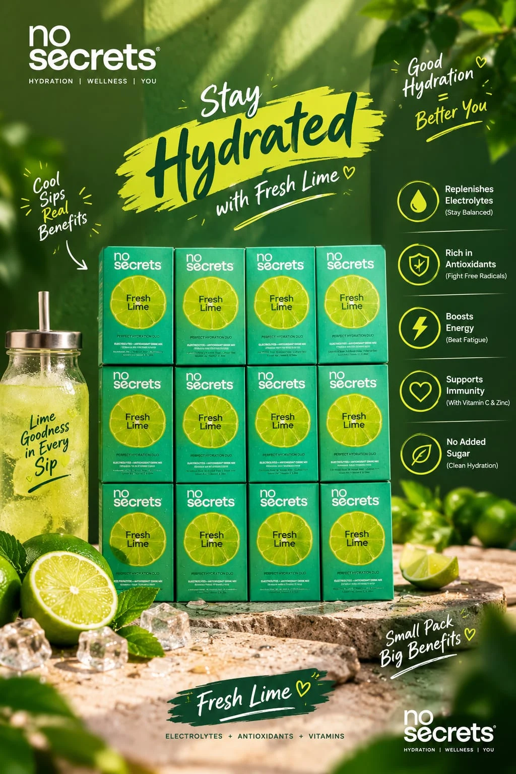 Nutrizone Lemon Hydration Drink 20 boxes each 100gm - Townway product image 1