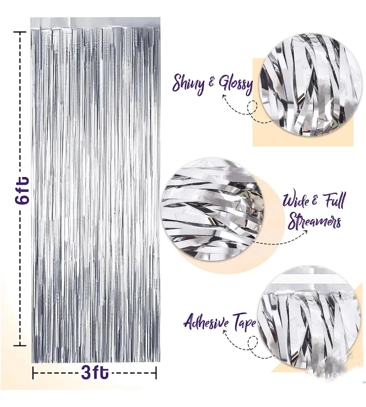 ✨ T10 Foil Fringe Curtain - Party Decoration Curtain - Townway product image 7