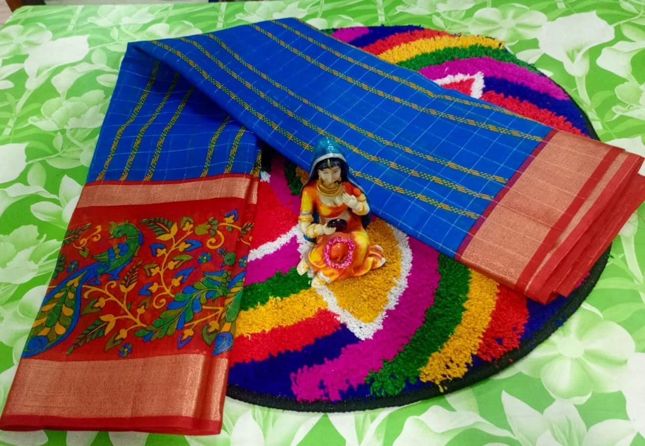 Silk Tussar Tissue Saree with Blouse - Townway product image 1