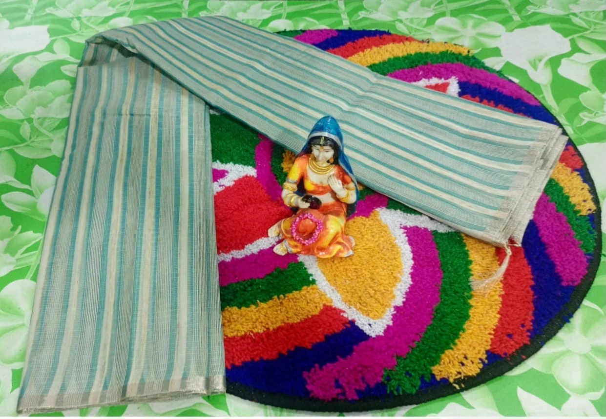 Silk Tussar Tissue Saree with Blouse - Townway product image 1