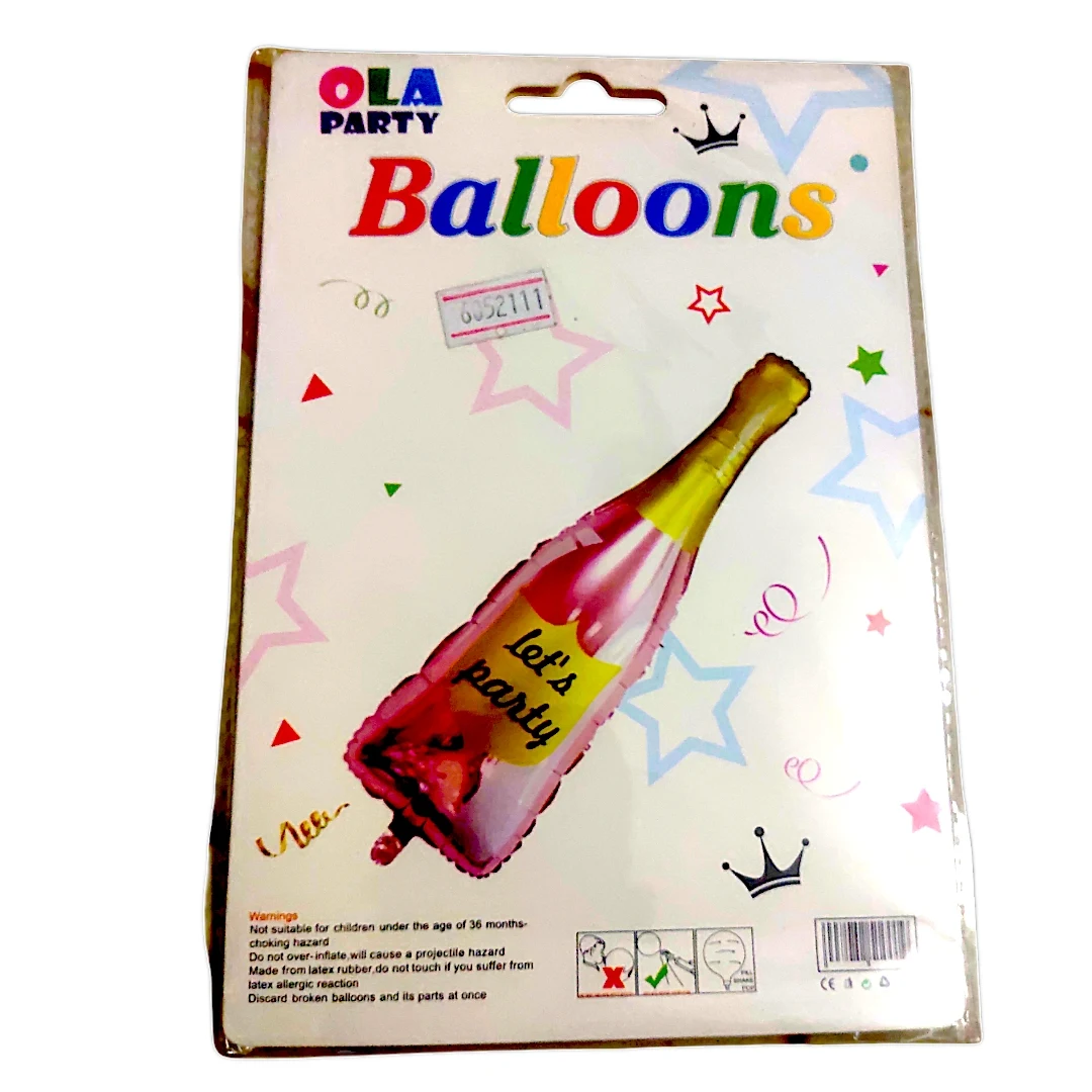 ✨ T10  - Let's Party - Champagne Bottle Foil Balloon ✨ - Townway product image 5