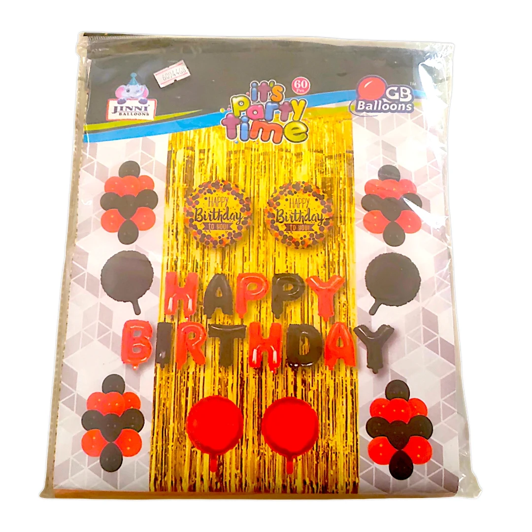 T10 - HAPPY BIRTHDAY Balloon Decoration Combo Kit (60 Pcs) - Townway product image 1