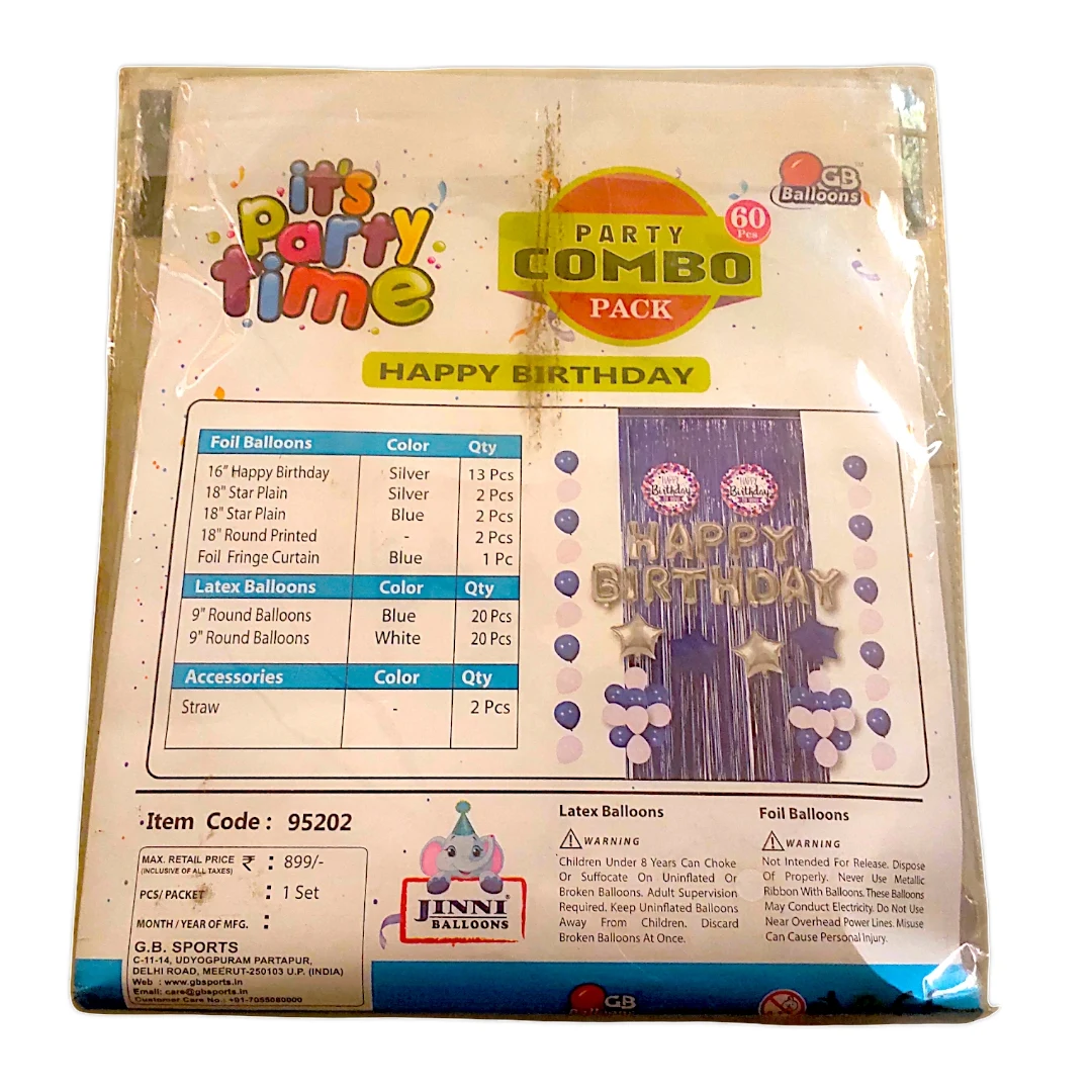 T10 - HAPPY BIRTHDAY Balloon Decoration Combo Kit (60 Pcs) - Townway product image 4