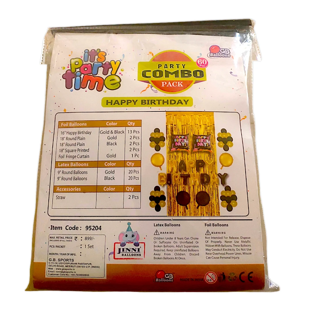 T10 - HAPPY BIRTHDAY Balloon Decoration Combo Kit (60 Pcs) - Townway product image 6