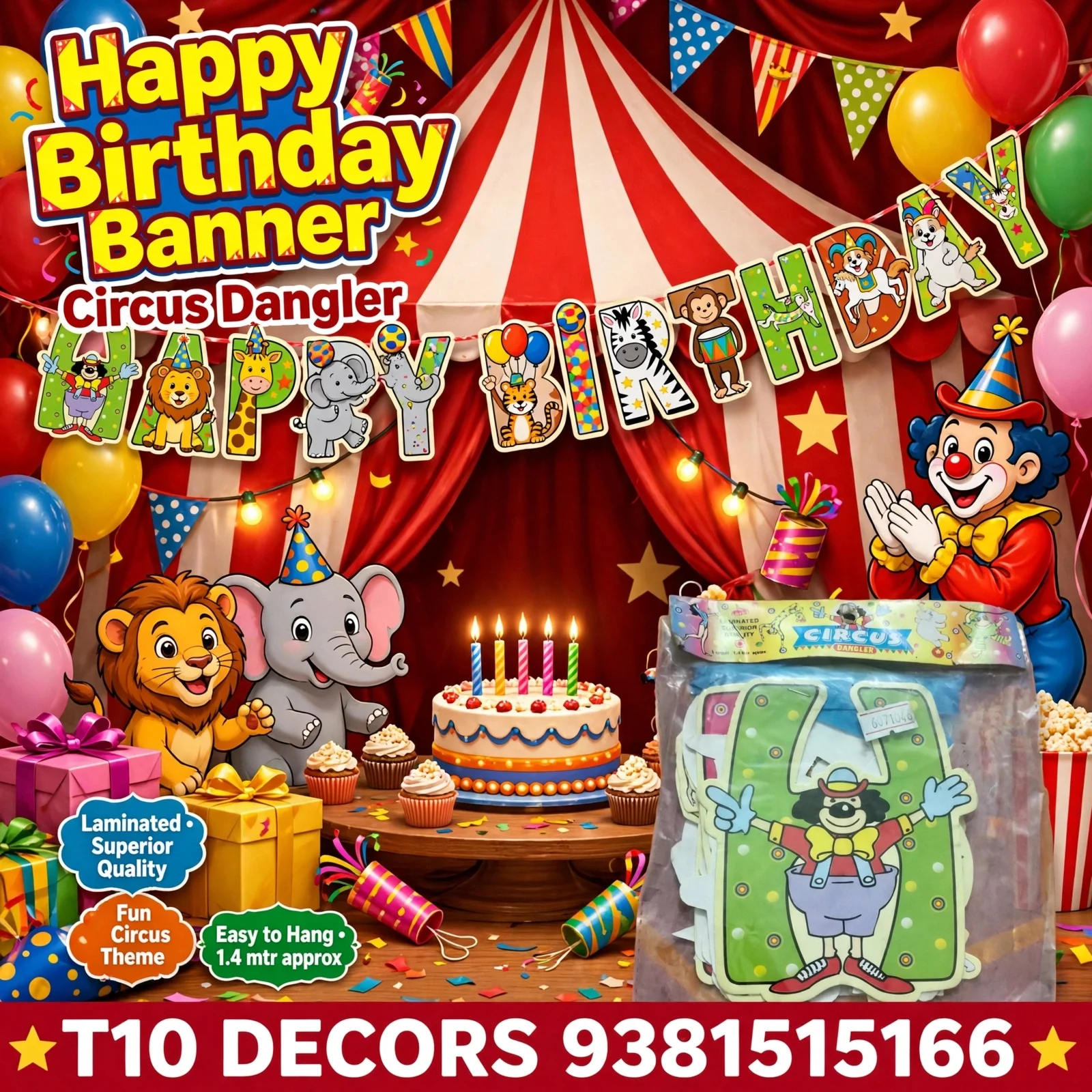 T10 - HAPPY BIRTHDAY  Dangler Banner - Townway product image 2