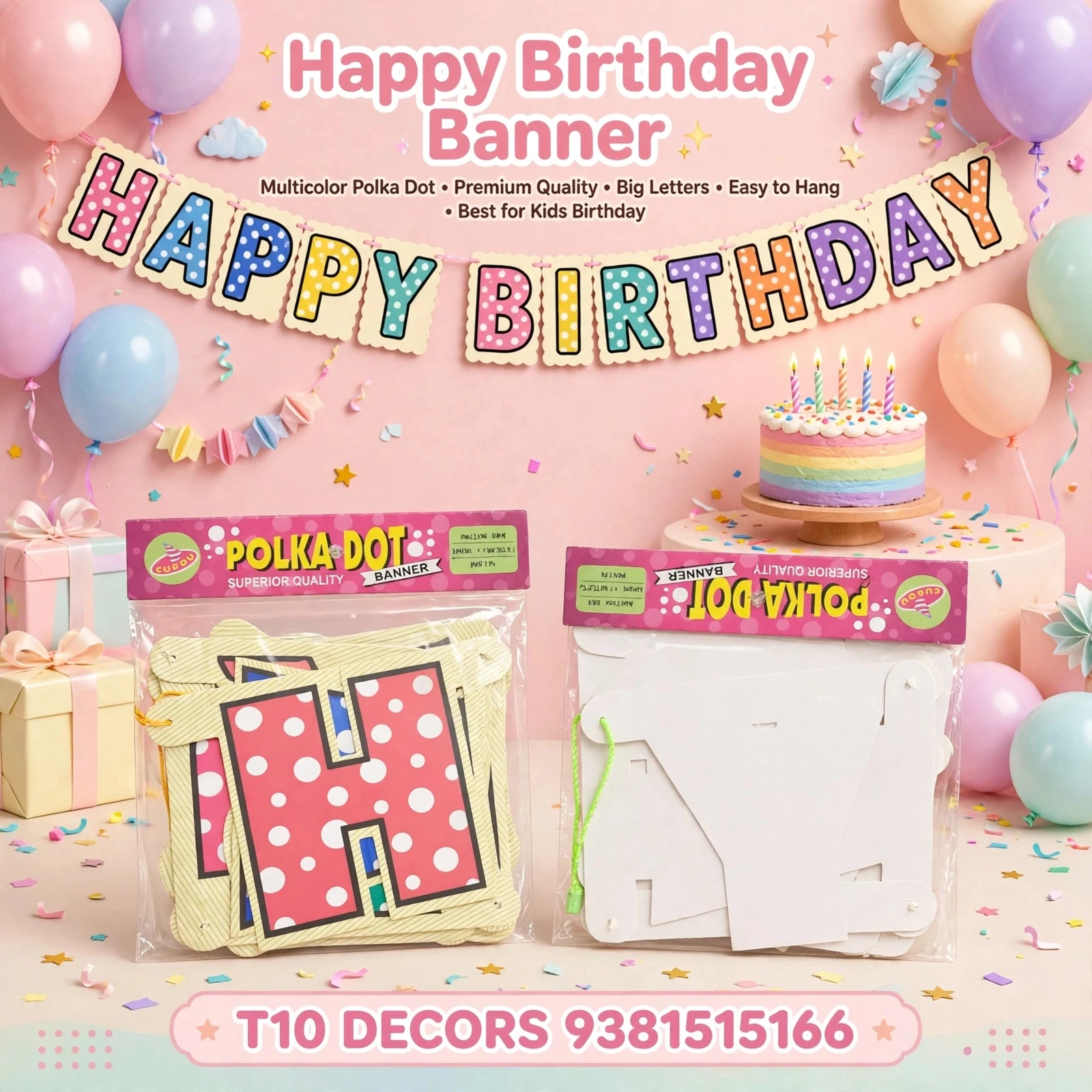 T10 - HAPPY BIRTHDAY  Dangler Banner - Townway product image 3