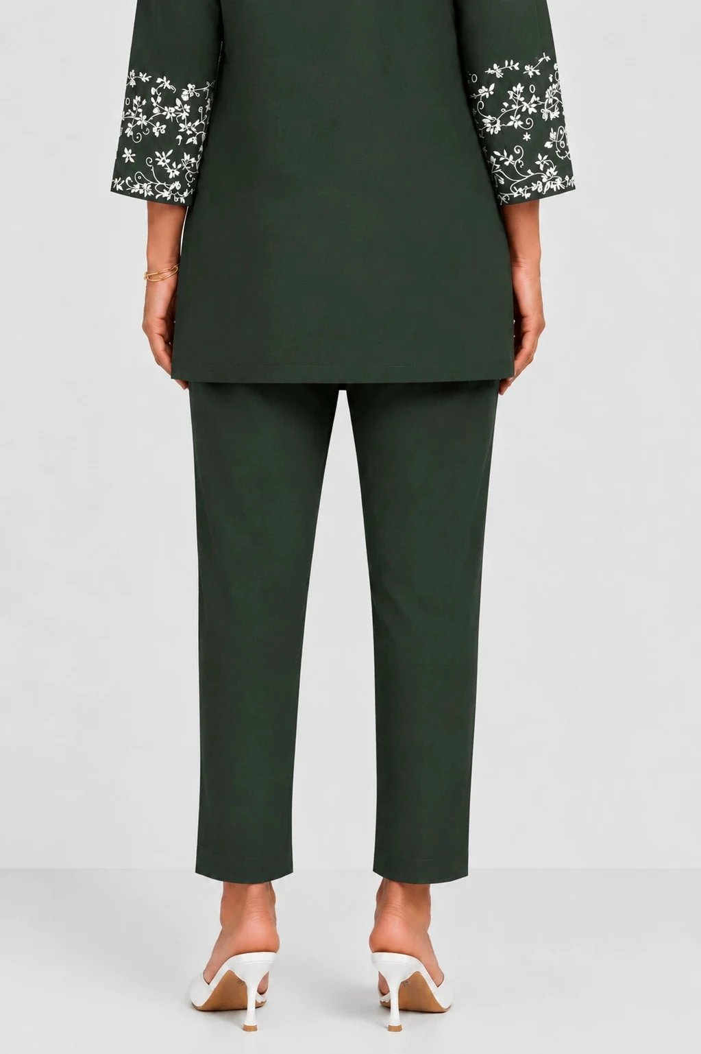 STRAIGHT PANT BOTTLE GREEN -14 - Townway product image 2
