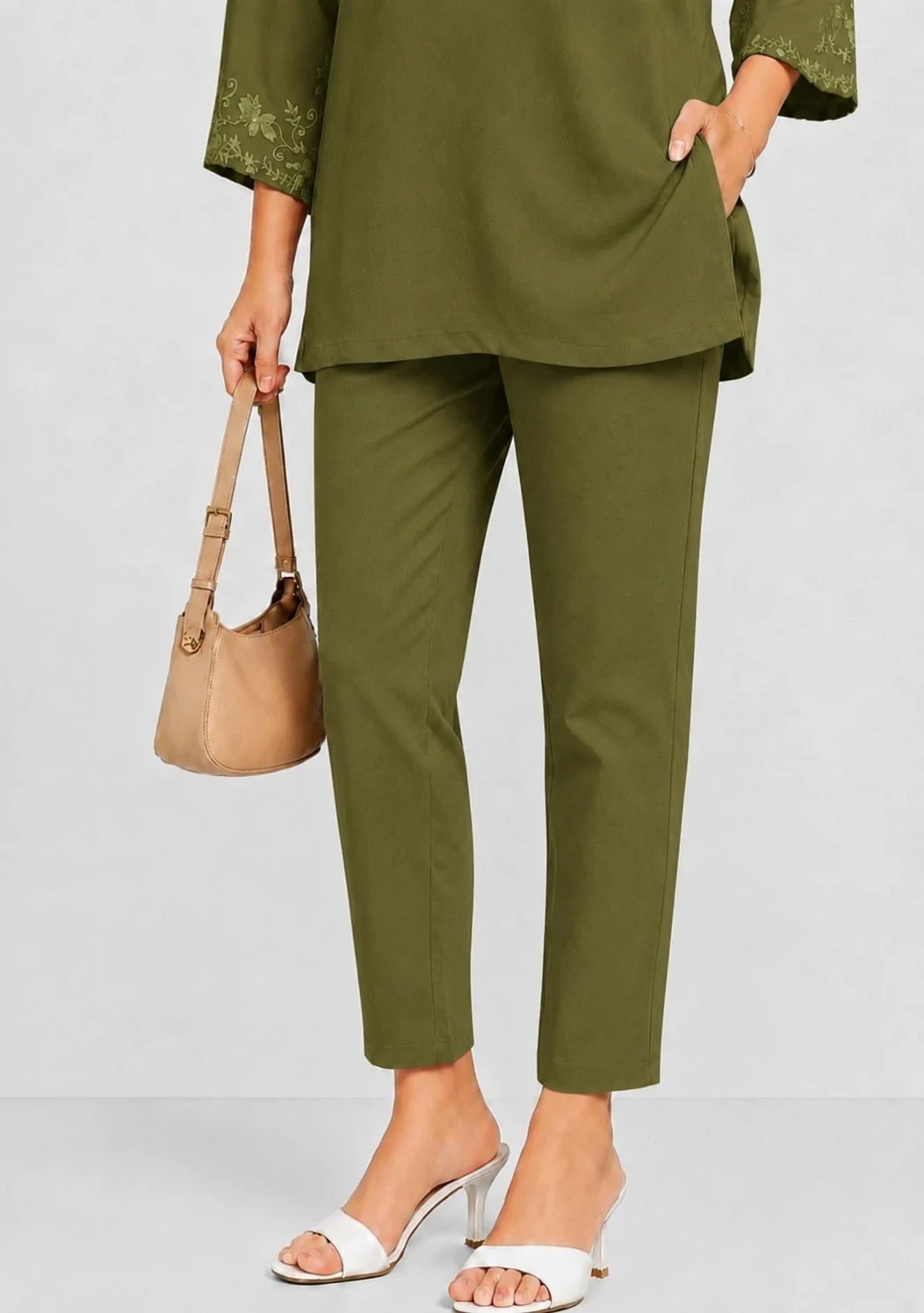 STRAIGHT PANT OLIVE GREEN 31 - Townway product image 4