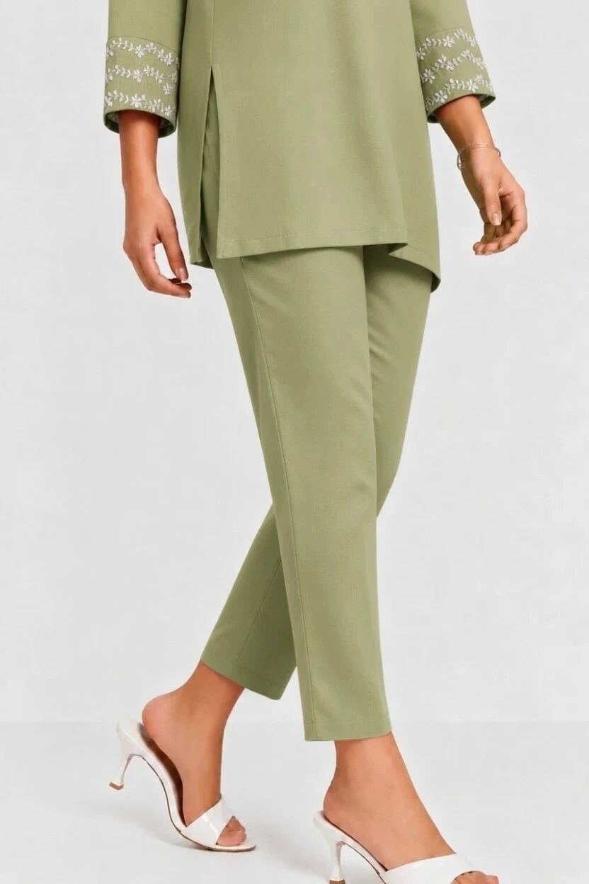 STRAIGHT PANT TEAL GREEN 57 - Townway product image 1