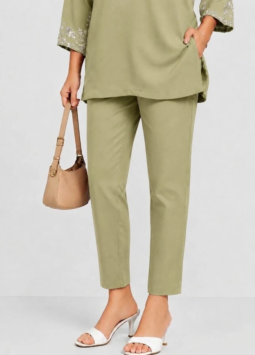 STRAIGHT PANT TEAL GREEN 57 - Townway product image 4