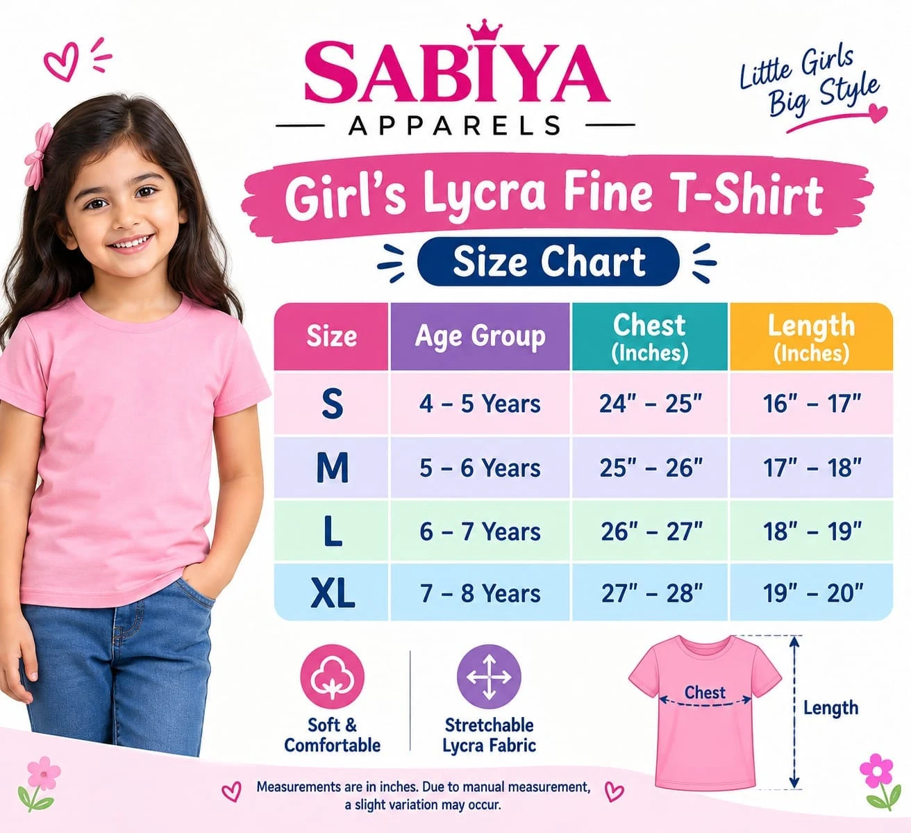 Girl's Lycra Fine T shirt Pair of 2 - Townway product image 2