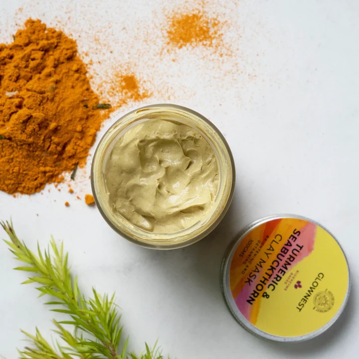 GROWNEST CLAY MASK - TUMERIC & SEA BUCKTHORN -100gm