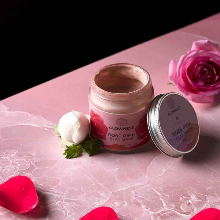 GROWNEST CLAY MASK - ROSE PINK CLAY- 100gm