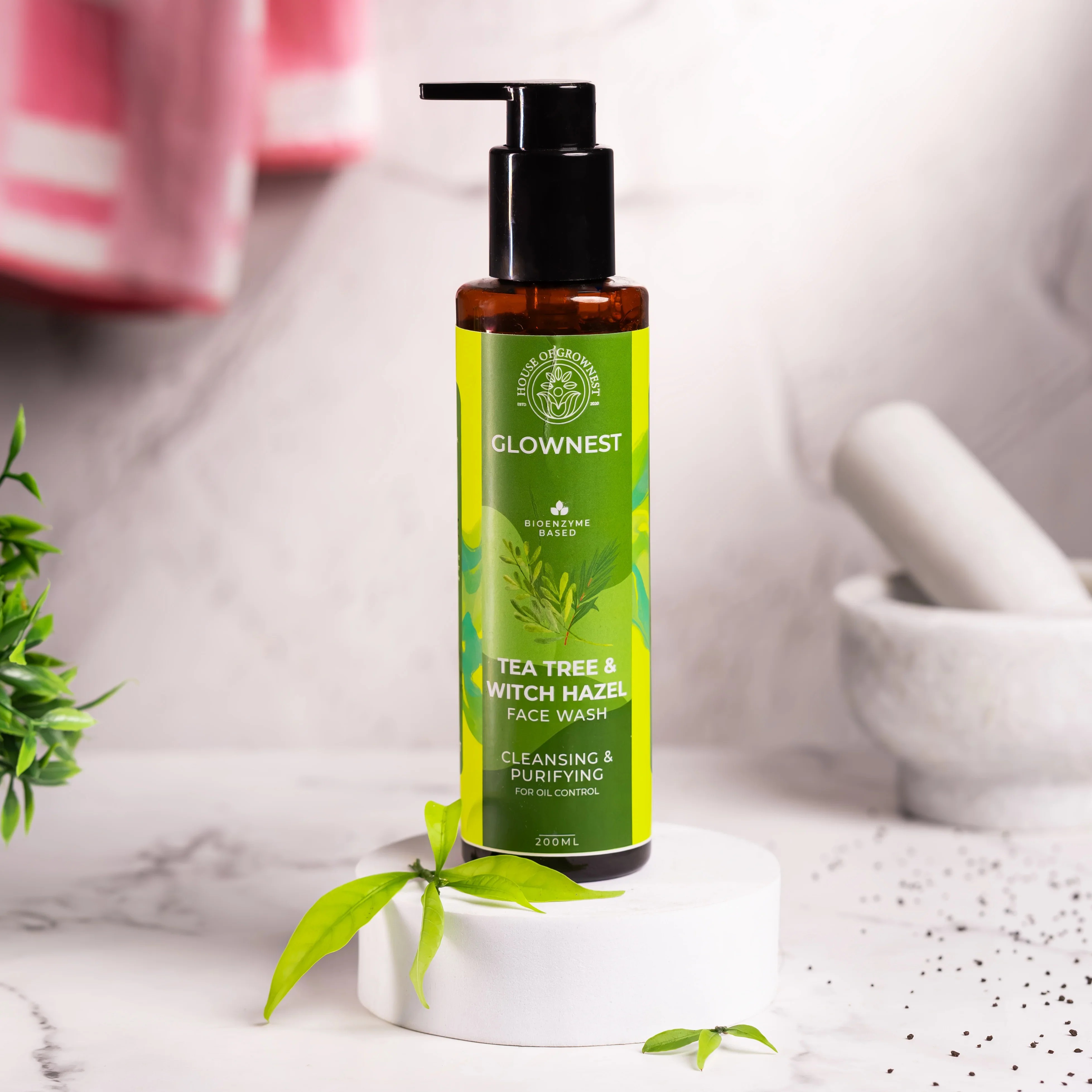 GROWNEST FACEWASH - TEA TREE + WITCH HAZEL -200ml