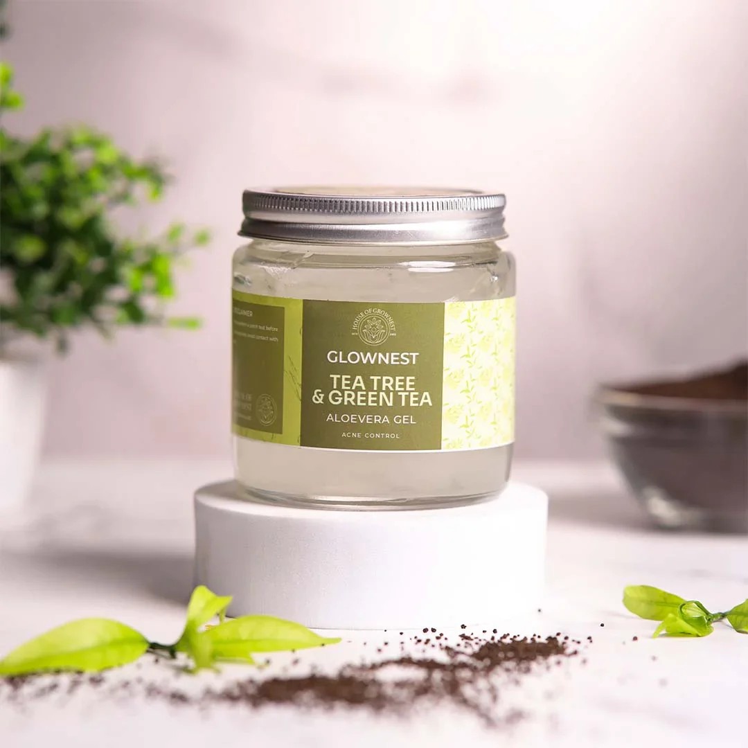GROWNEST ALOEVERA GEL - TEA TREE & GREEN TEA- 250gm
