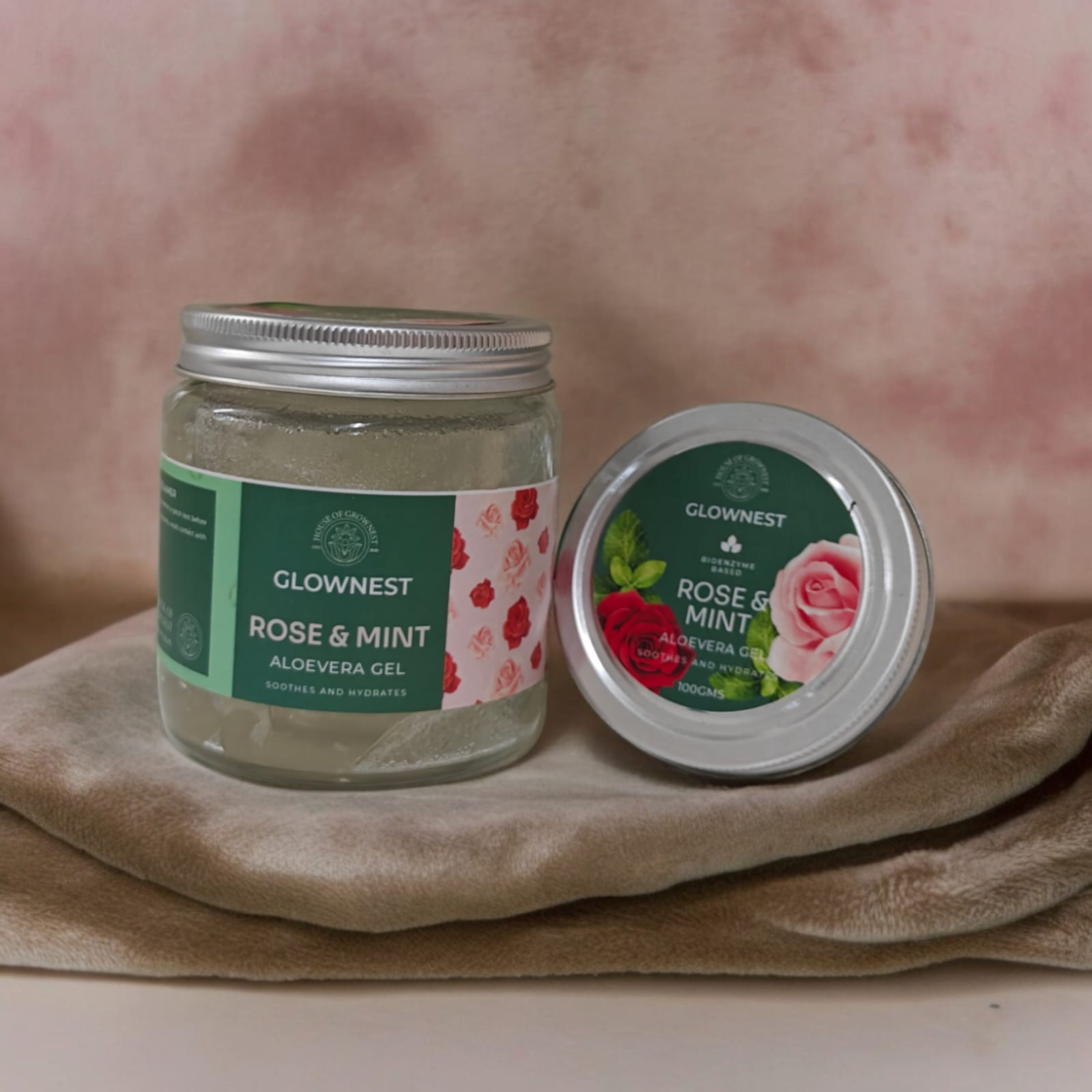 GROWNEST ALOEVERA GEL - ROSE & MINT -250gm