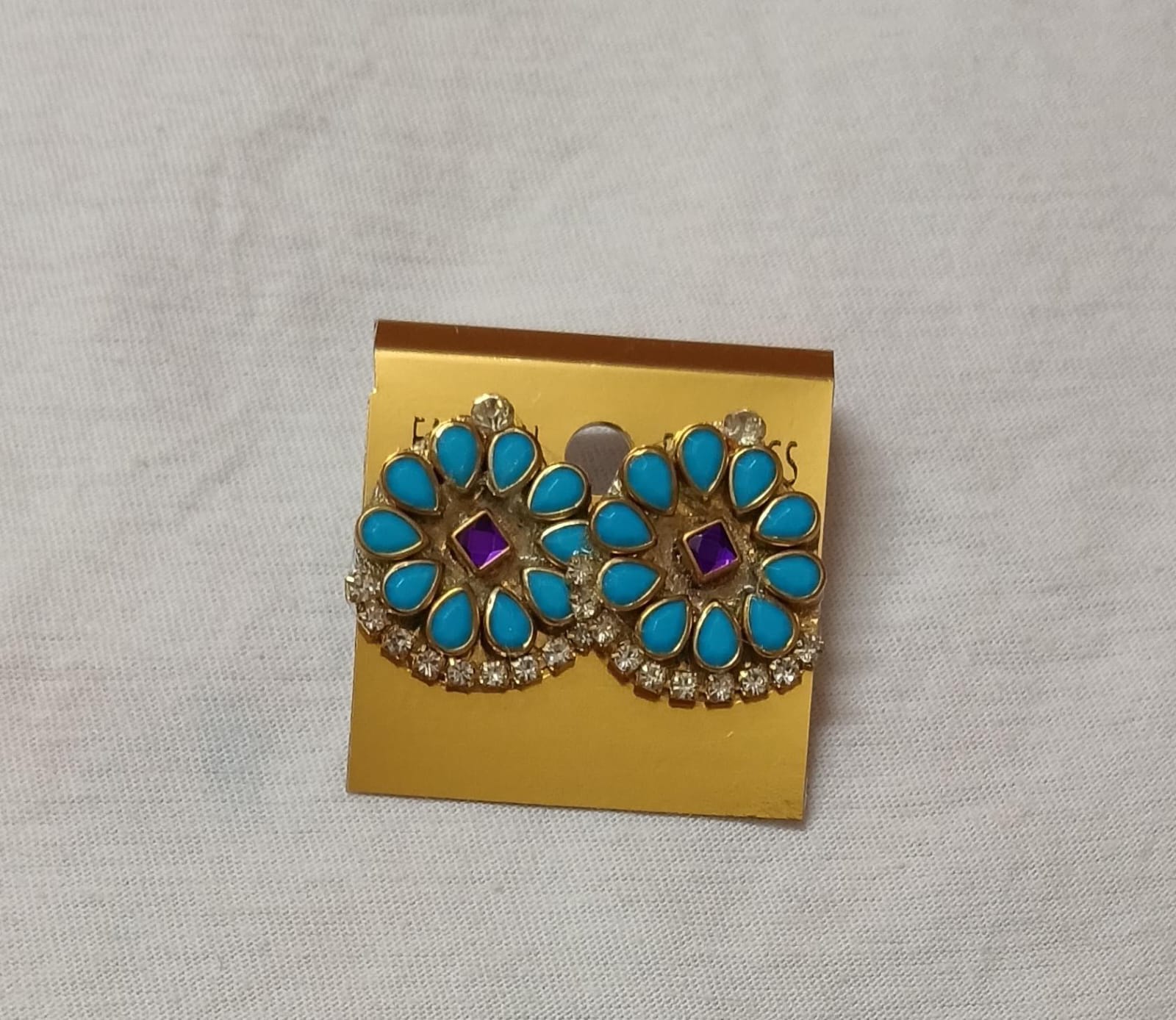 FANCY STUNNING EARRING BLUE