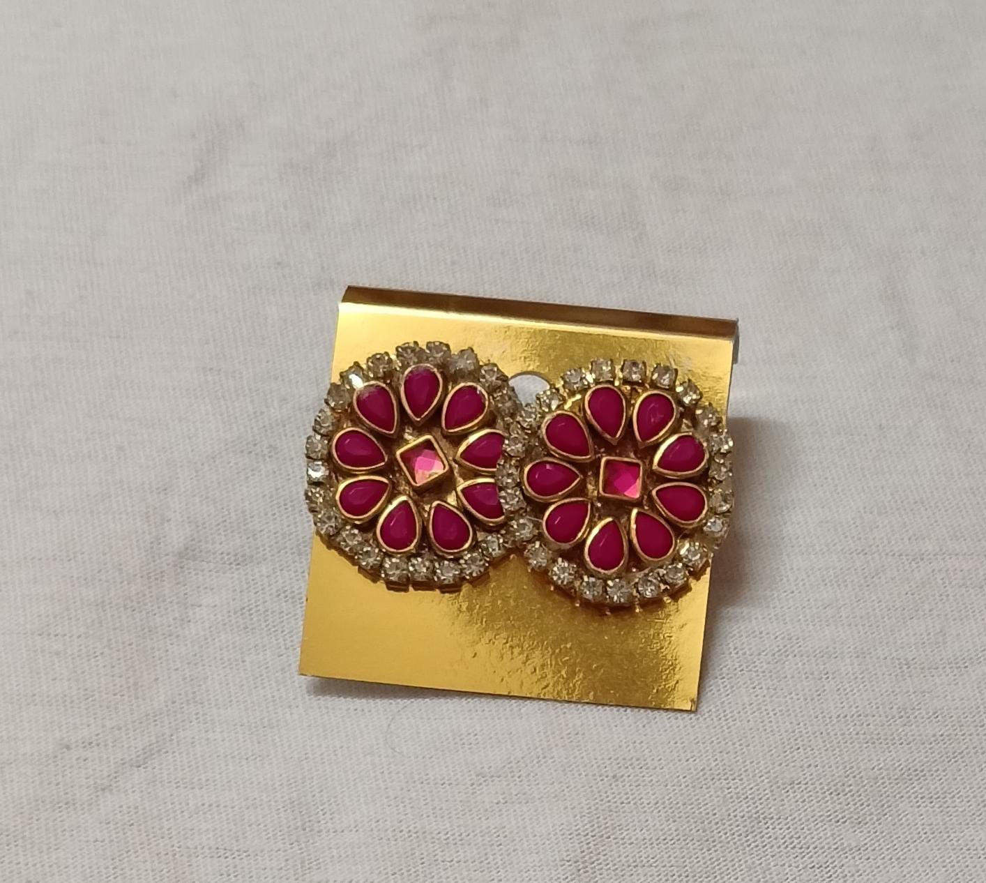 FANCY STUNNING EARRING PINK