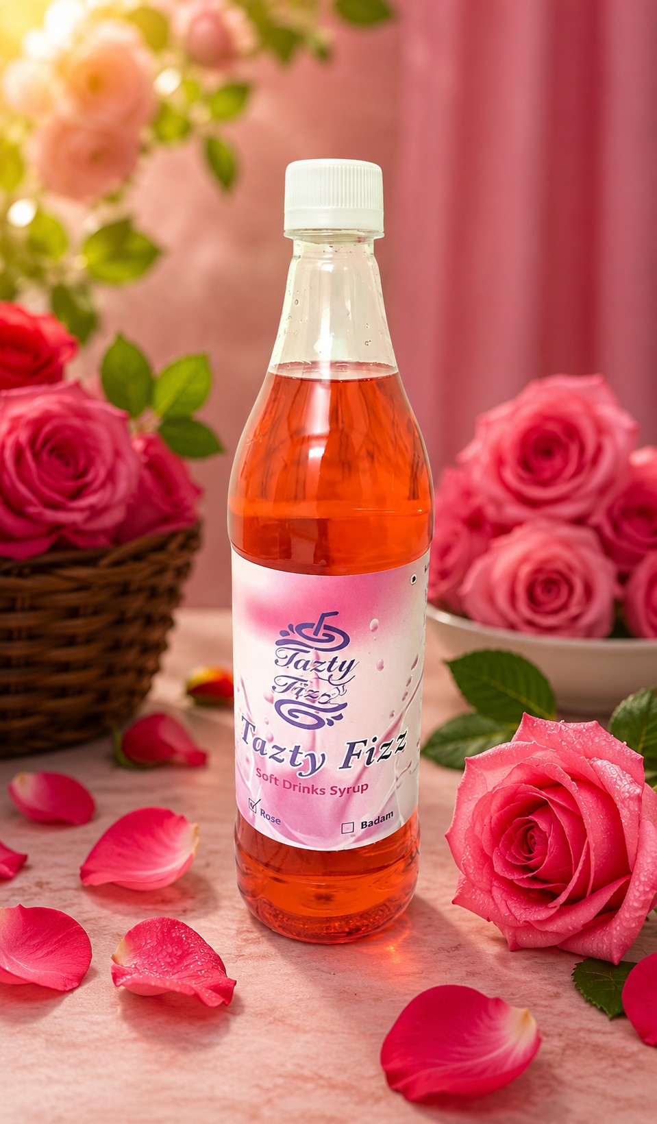 TAZTYFIZZ ROSE SYRUP 700ML