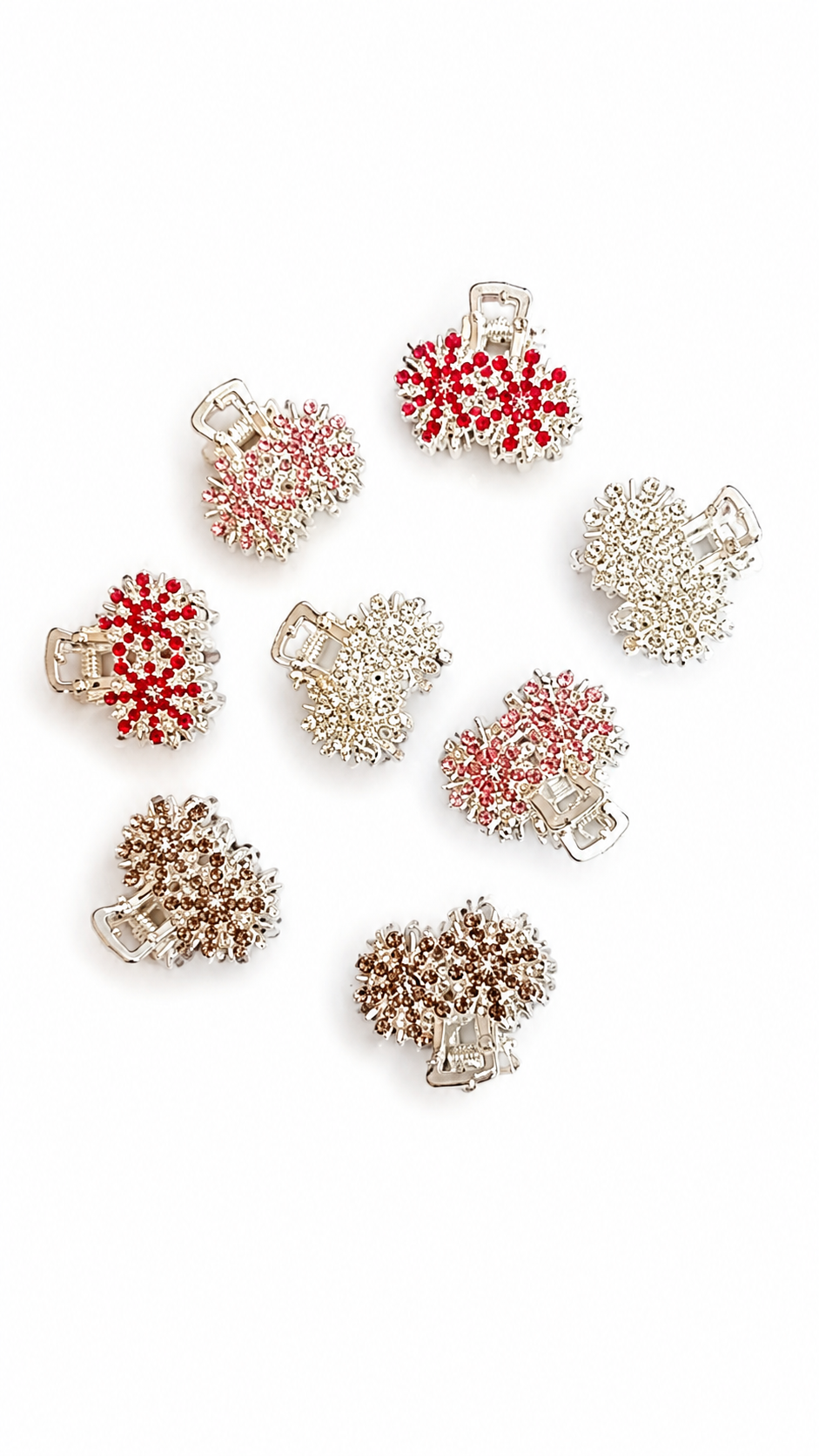 STONE SLIVER COLOUR CENTRE CLIP SET OF 8 PIECES