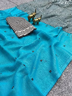 BLUE COLOUR SAREE