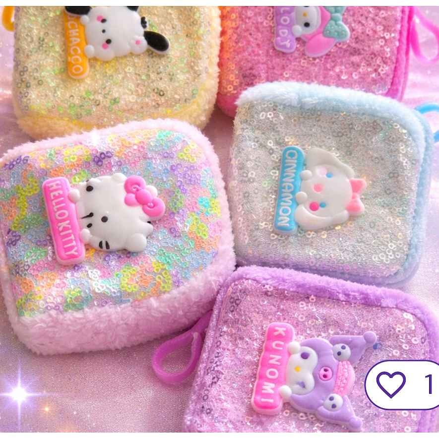 Cute gliter mini coin bag