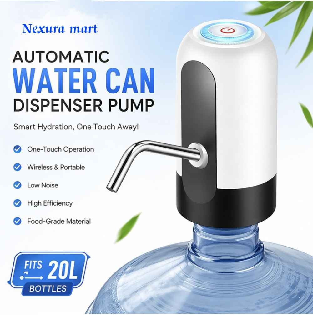 Automatic water dispenser rechargeable pump